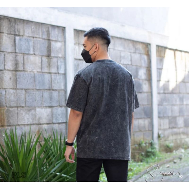 kaos polos wash washing oversize