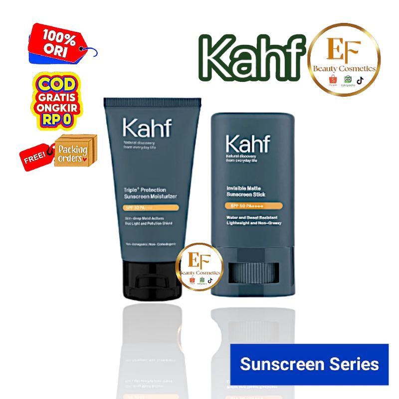 KAHF Triple Protection Sunscreen Moisturizer SPF30PA+++ | Suncreen Stick SPF 50PA++++ - Sunblock Waj