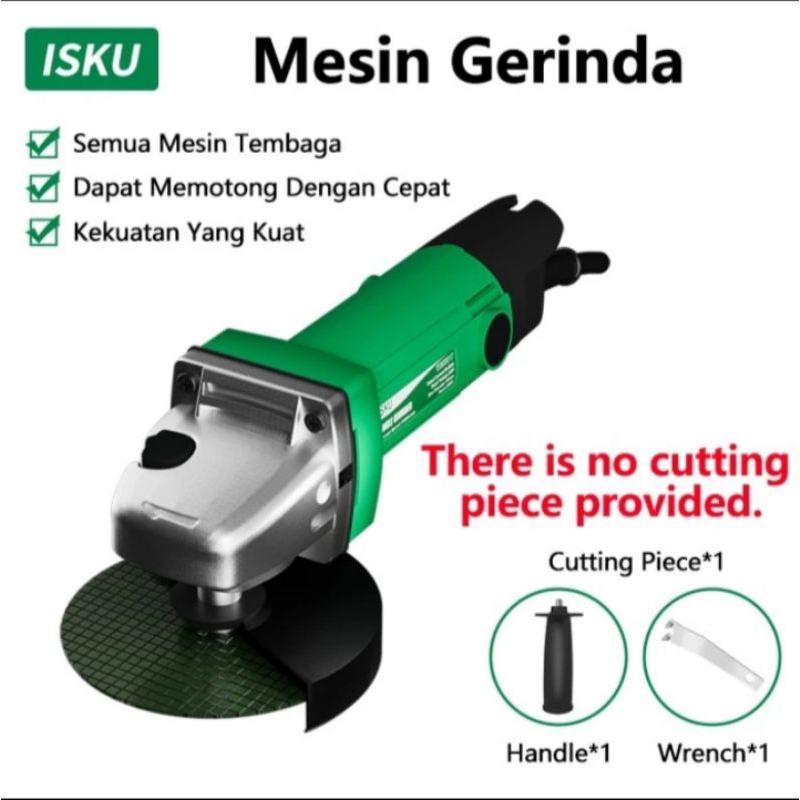 Mesin Gerinda Tangan ISKU Gurinda Grinda 500 Watt/ Grinder Free Mata Potong 500w