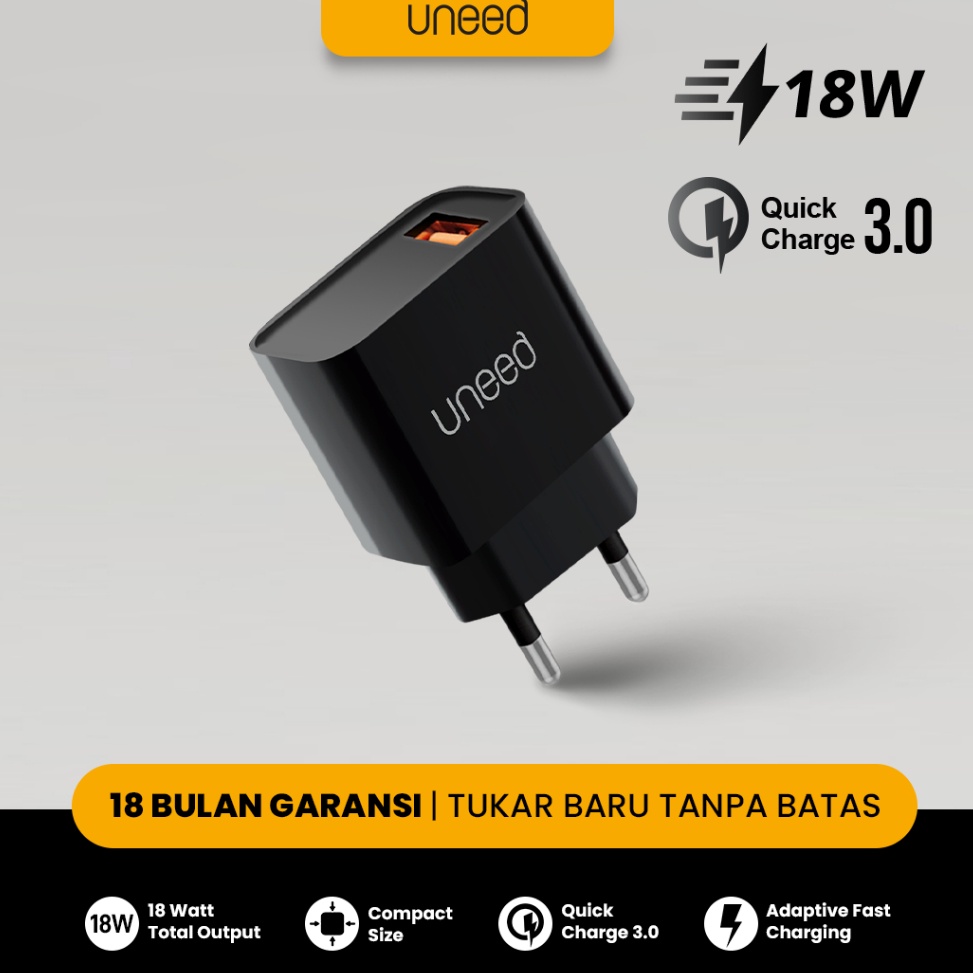 UNEED QuickPlug Wall Charger Quick Charge 3 Max 18watt  UCH411