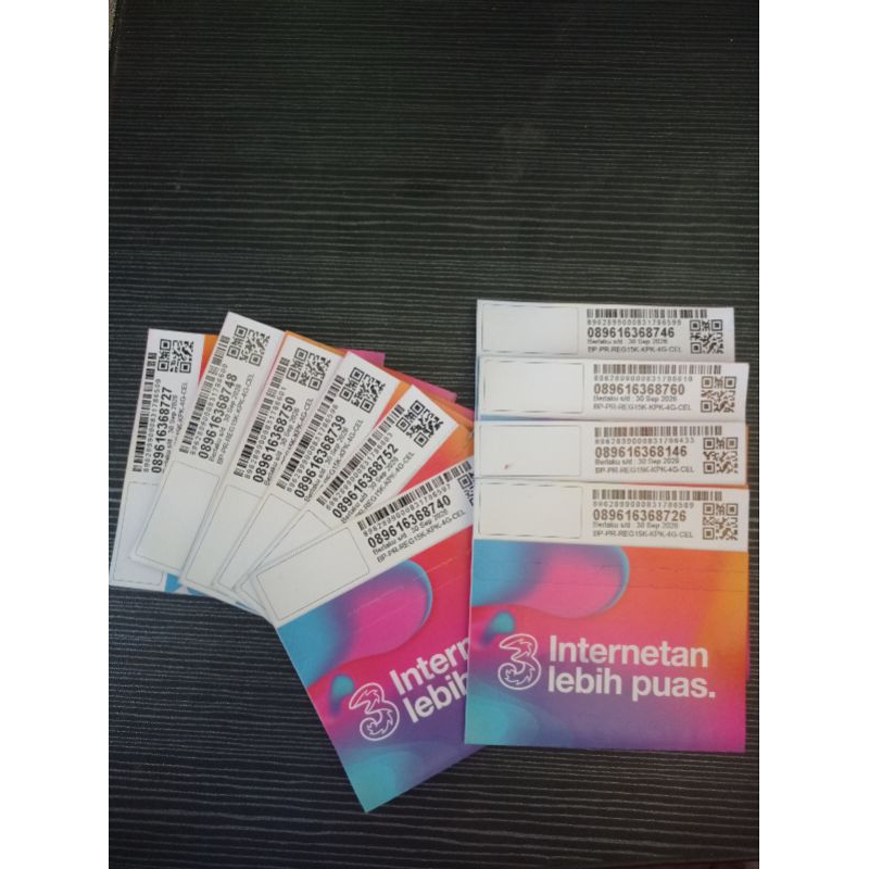 Kartu Tri/ Perdana Tri Kosong sudah Regis