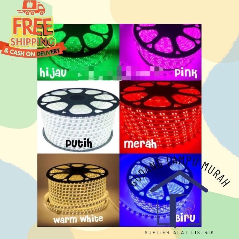 Strip Led SMD AC 220V Led stripe Murah Lampu Plafon Lampu Selang Plafon Lampu Variasi Plafon Led Str