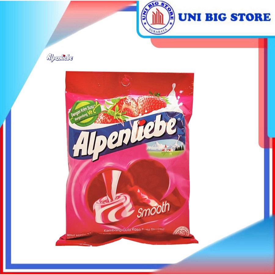 

Alpenliebe Strawberry Milk Smooth Candy 112.5 gr Permen Susu Stroberi