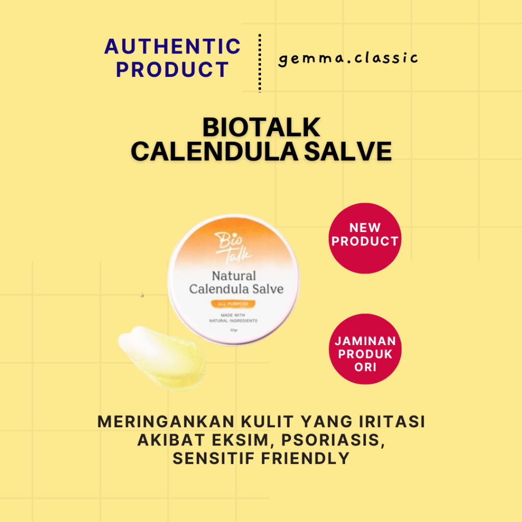 (Reseller Resmi) Biotalk BPOM Calendula Salve For Eczema And Dry Skin | No Steroid Salep Eksim Gatal