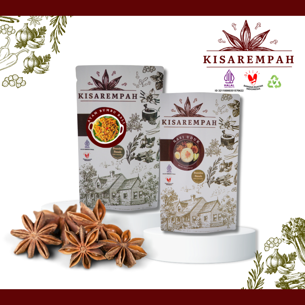 

Bumbu Nasi Uduk & Bumbu Bali | 2 SASET | Bumbu Instant Cepat Saji by KisaRempah