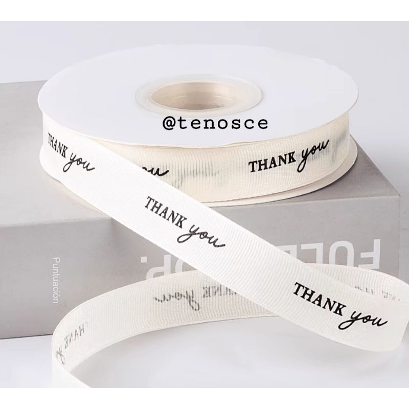 

18yard Pita Roll Grossgrain 2cm Thanks Tali Dekorasi Thankyou Thank You Souvenir Kado Hadiah Hampers