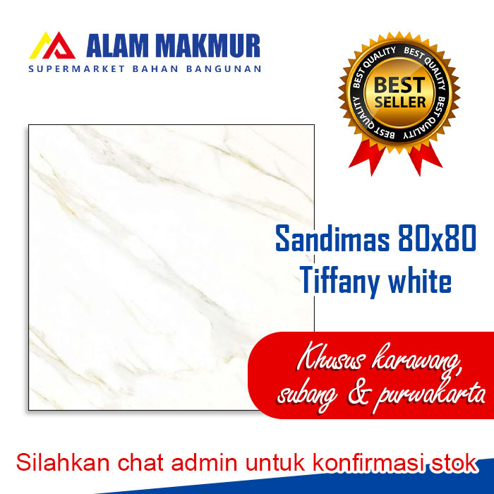 Granit Sandimas Tiffany White 80X80 Glossy