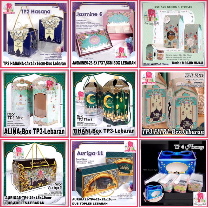 

Box/Dus hampers/parcel untuk toples LEBARAN/IDUL FITRI/EID