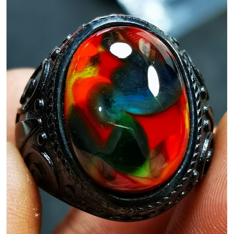 Batu akik asli pancawarna