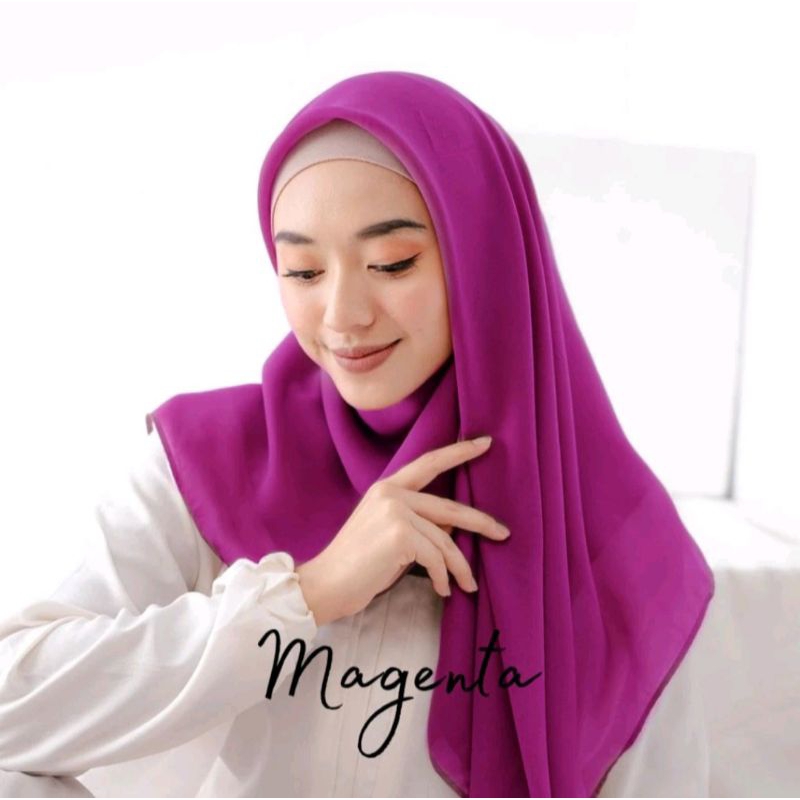 Jilbab segi empat Ungu Magenta/Krudung Ungu