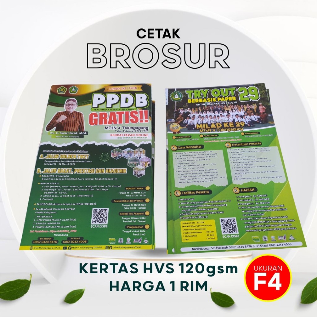 

Cetak Brosur Ukuran F4 HVS 80gsm