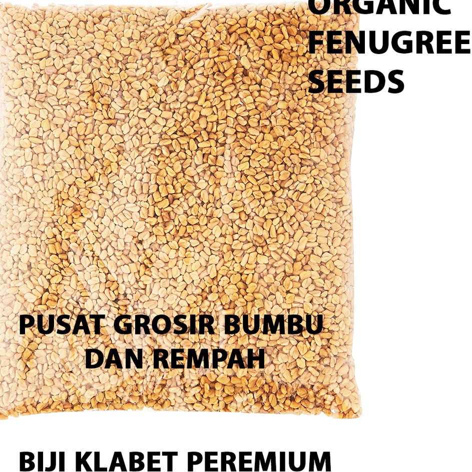 

nb Kirim Langsung BIji Klabet 1 kg Halba Methi Seeds Fenugreek Klabet harga grosir Halba Export Quality Halal 1 kg V58