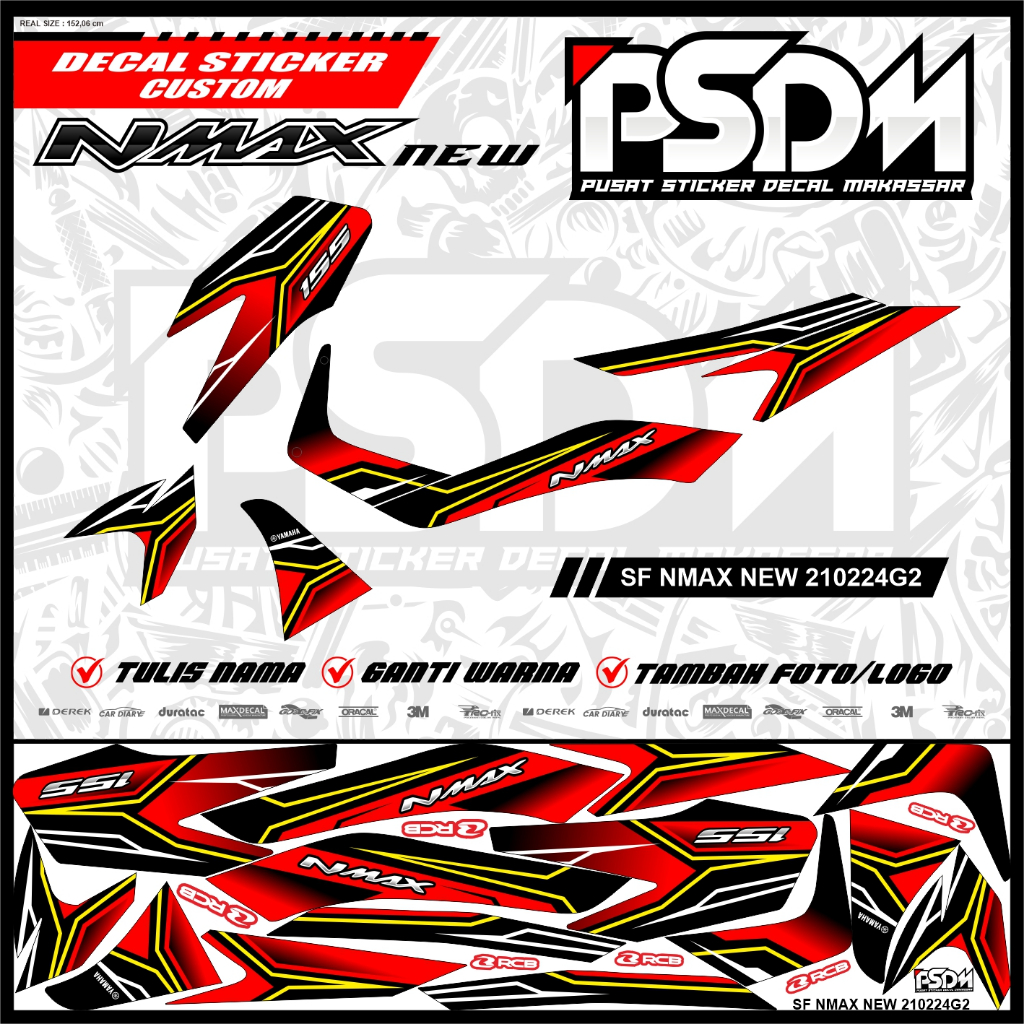 Stiker Motor ( striping / semifull)