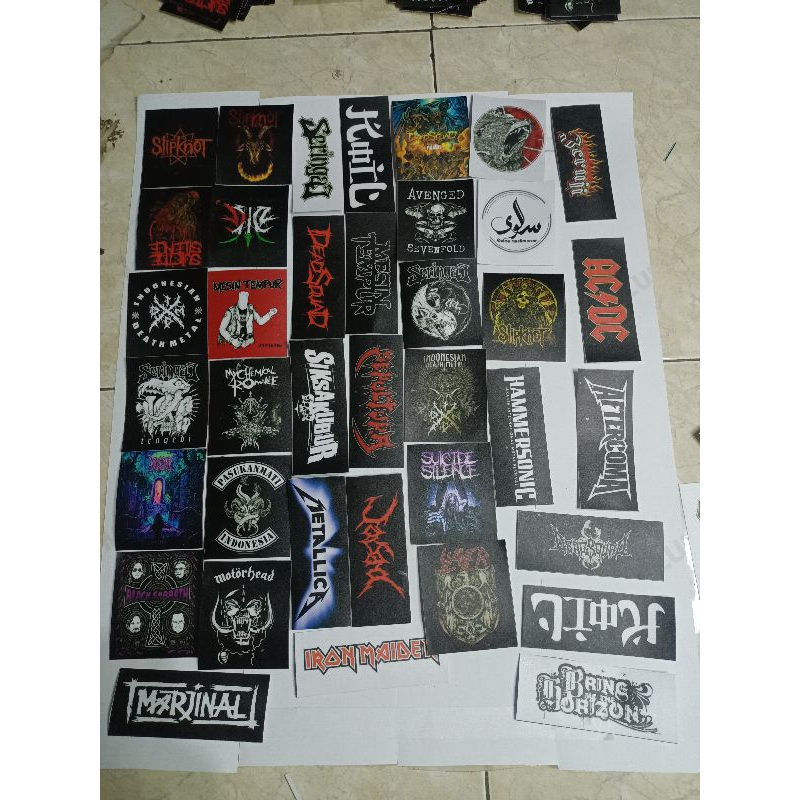 

NEW STIKER VINYL PREMIUM LAMINASI DOOF STIKER BAND METAL /STIKER INDONESI DEAT METAL CAMPUR ISI 15 PCS RUNDOWN
