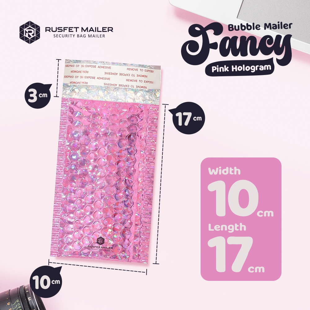 

AMPLOP BUBBLE MURAH|BUBBLE MAILER|BUBBLE PACKING PINK HOLOGRAM 10X17 CM