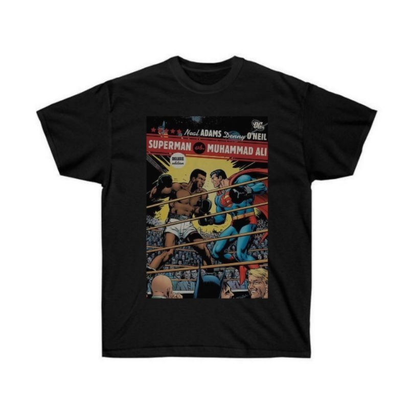 Tshirt Baju Kaos Superman vs Muhammad Ali Premium Combed