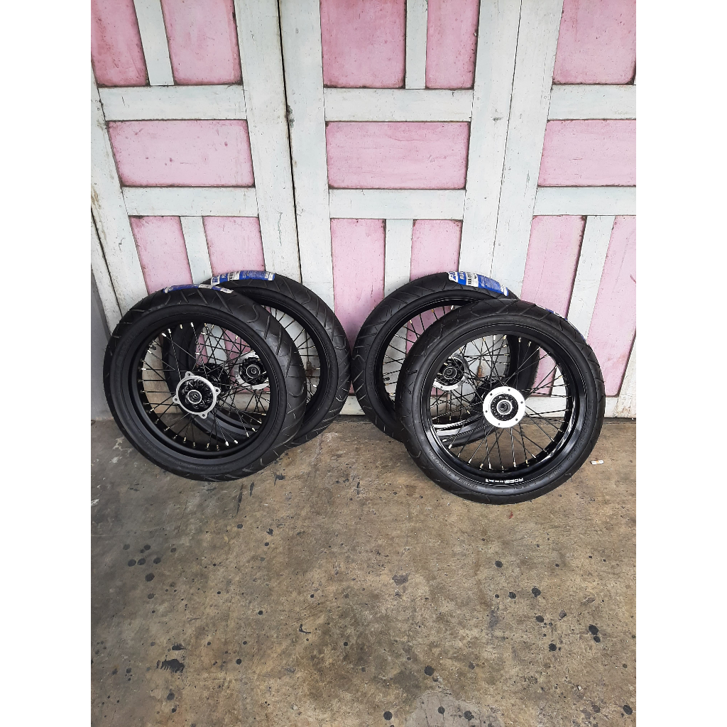 Ban Set Supermoto KLX Ban IRC Baru Ring 17 Wheelset Sumo D-Tracker Ukur 250/300