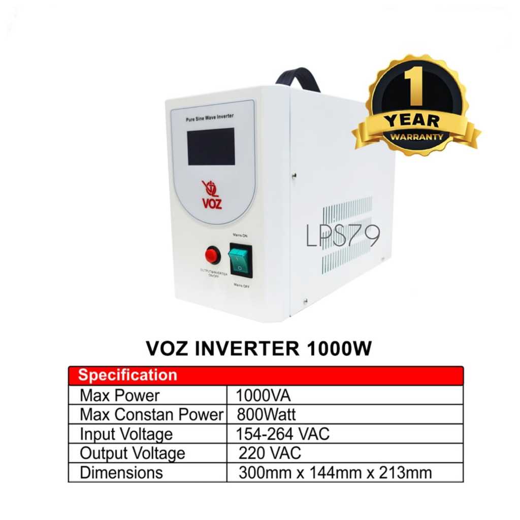 VOZ Inverter PSW 1000 Watt 1000W 1000Watt PSW