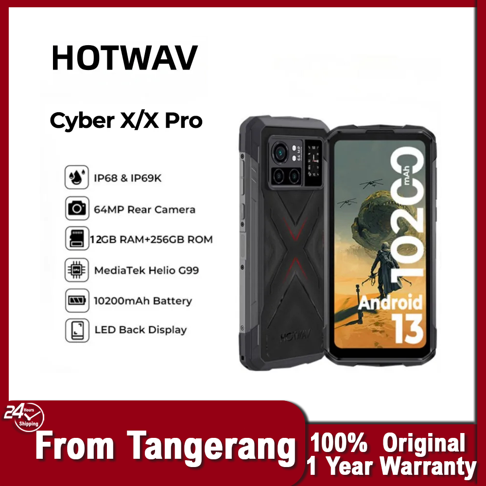 HOTWAV Cyber X Pro Rugged G99 12GB+256GB 6.78'' FHD+ 90Hz 108MP 10200mAh Battery