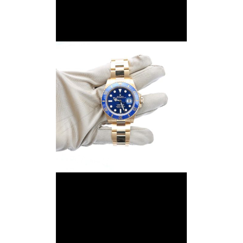 [Rolex) 100% original rolex watch EmasBiru Submariner 41 mm Jenis kalender Jam tangan