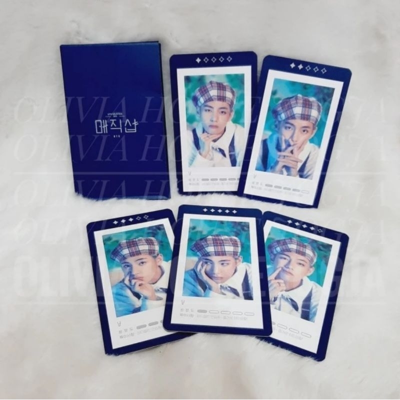 Photocard V Taehyung BTS 5th Muster 2019 Potrait Guestbook Card Set BTS V Taehyung Navy