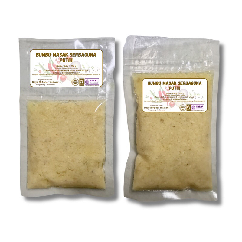 

BUMBU DASAR MASAK SERBAGUNA PUTIH Refill 100 by Days'