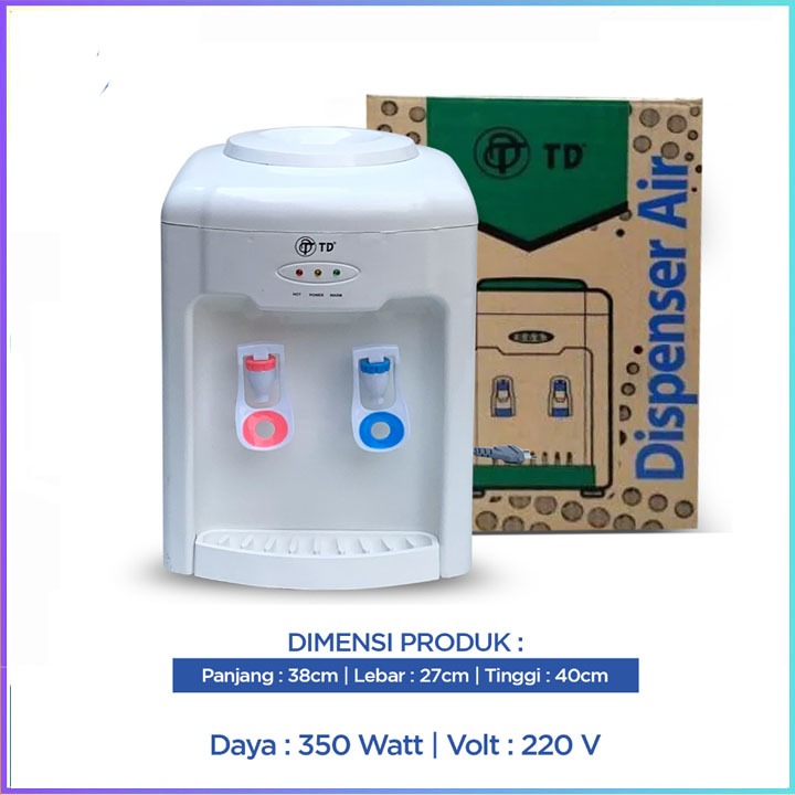 [COD] DISPENSER AIR HOT/PANAS-NORMAL TWIN DOG (TD) 377 / LOW WATT 300W / GALON AIR