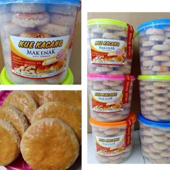 

PALING AMPUH kue Kacang asli JEMBER merk MAK ENAKMBAK SRI free TOPLES exp des 225