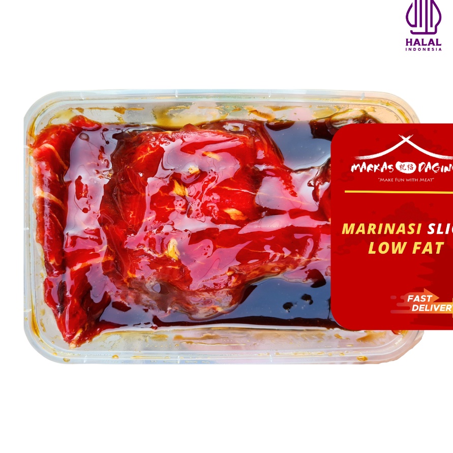 

HOT MARINASI LOWFAT slice beef daging sapi marinasi HALAL