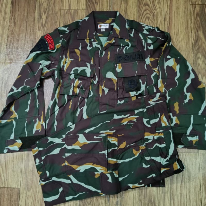 Seragam PDL Loreng Tactical Jatah Brimob Bahan Sritex Tahun 2022