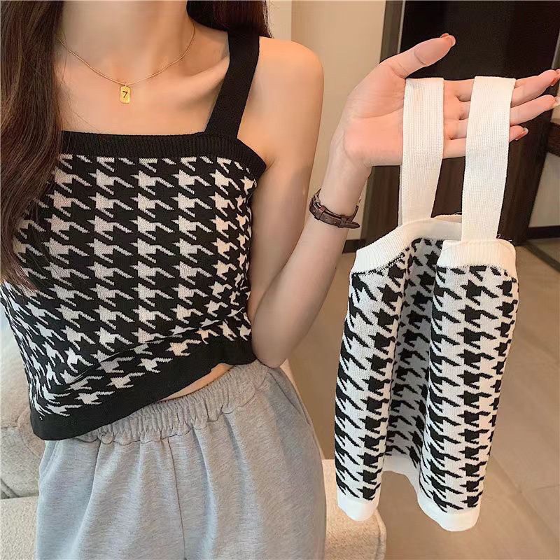 Tanktop  Crop Rajut Halus Wanita Import Crop Top Korean / Tanktop Tali