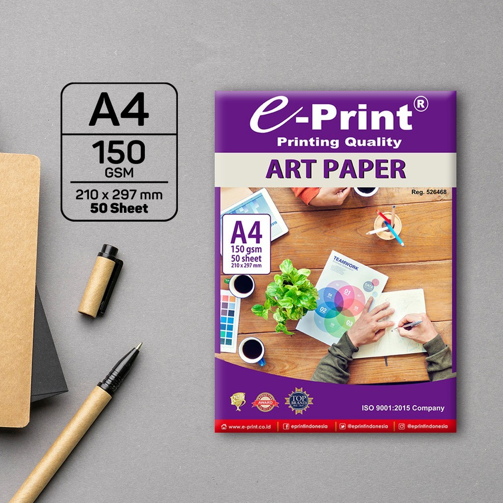 

Kertas Art Paper E-Print A4 150gsm Isi 50 Lembar