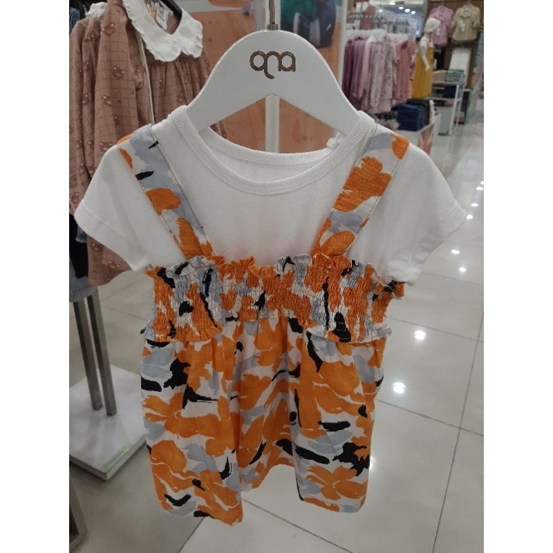 Qna baju one set setelan anak perempuan original size 1-4th