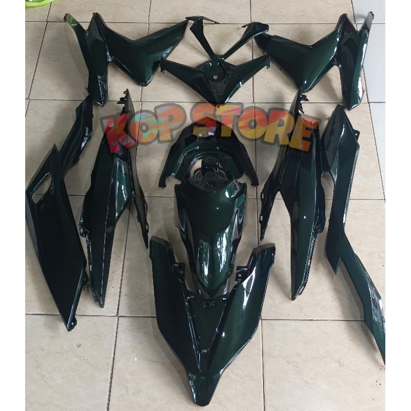 Cover Body Vario 125/150 New Led 2018 - 2022 warna custom Hitam Lembayung Hijau