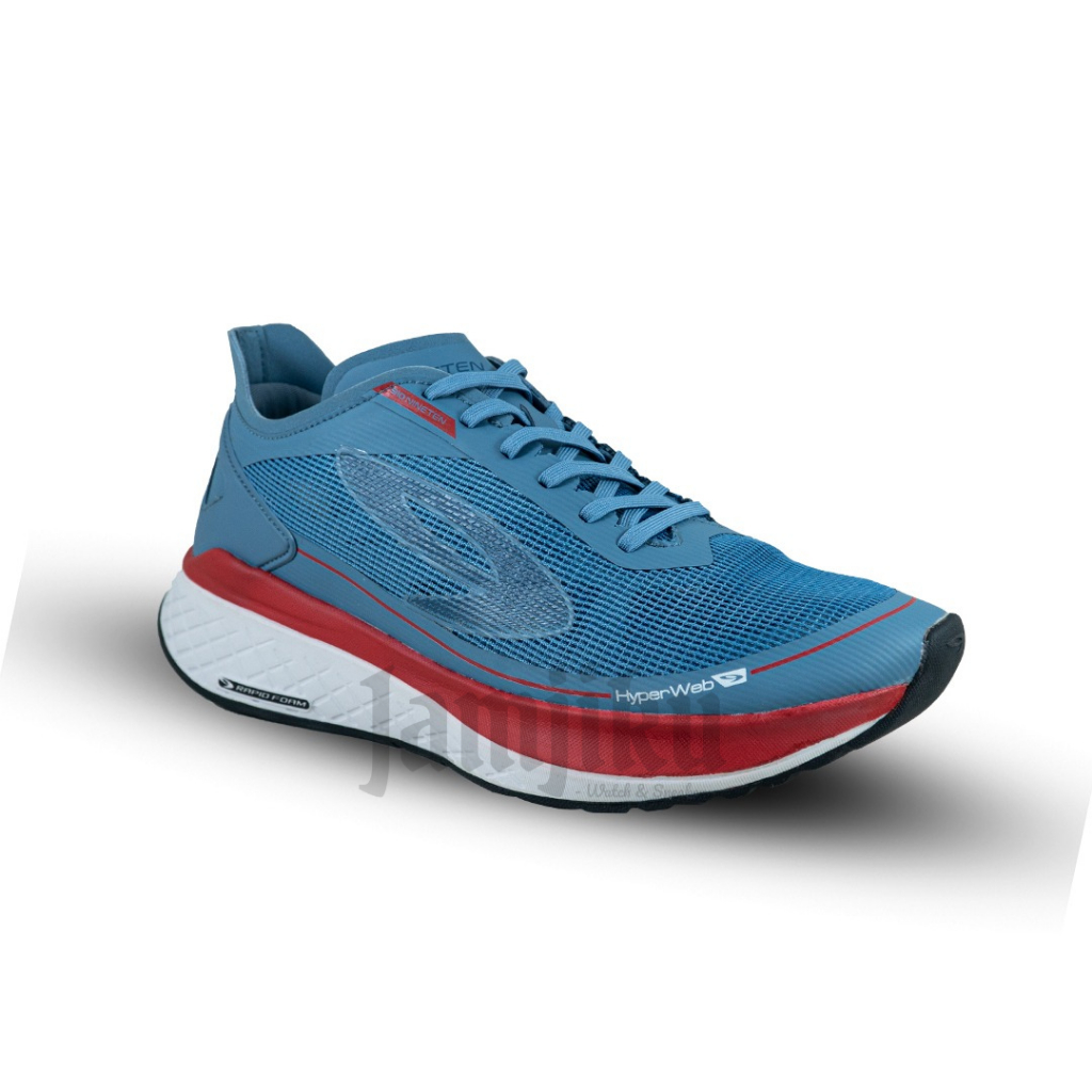 Sepatu Running Shoes Pria Nineten Kenzo Run Biru Merah Putih Original BNIB
