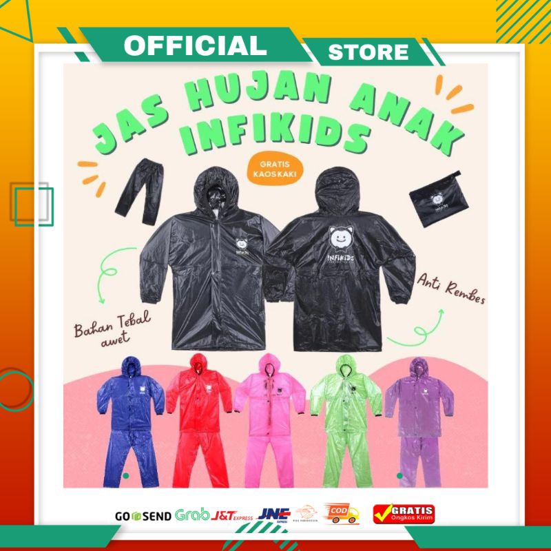 MDSCG Jas Hujan Anak Jas Ujan Anak Jas Hujan Anak laki laki Jas Hujan Anak Perempuan Unisex Bahan PV