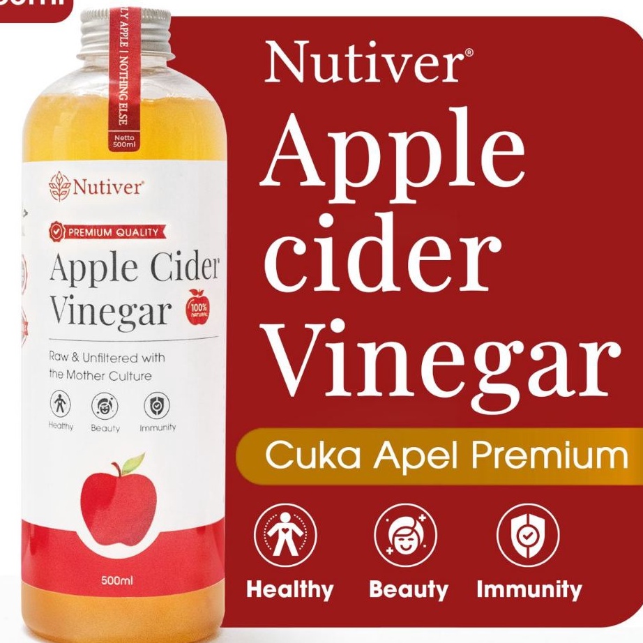 

MEGA SALE Cuka Apel Organik With The Mother Nutiver 5ml Apple Cider Vinegar Minuman Diet dan Kesehatan