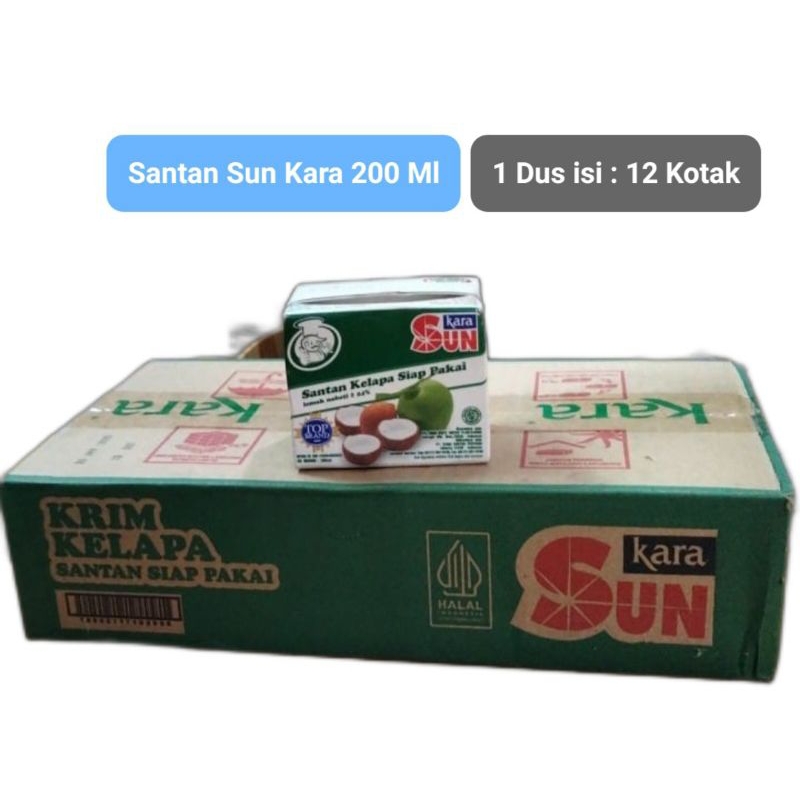 

Sun Kara Santan Cair per Karton 200 Ml isi 12 kotak
