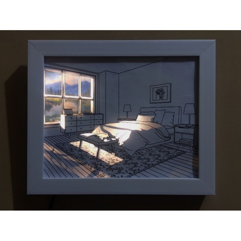 lampu tidur/lampu hias/light painting/hiasan bingkai/bingkai foto/lampu estetik/lampu tidur aestheti