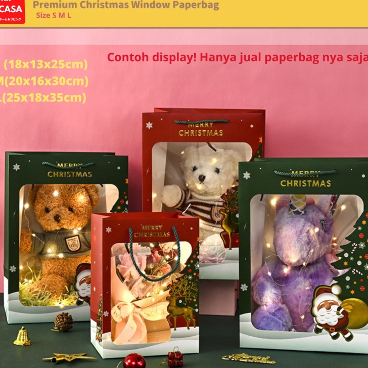 

Dapatkan gaya kelas dunia dengan harga hemat Micasa Christmas Window lapis mika Paperbag gift bag