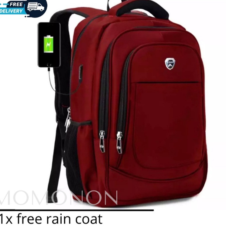 Borong Buruan  RANSEL ANAK SEKOLAH SD SMP Tas Pria Polo Power Bag Tas Ransel Asli USB Tas Kantor Pri