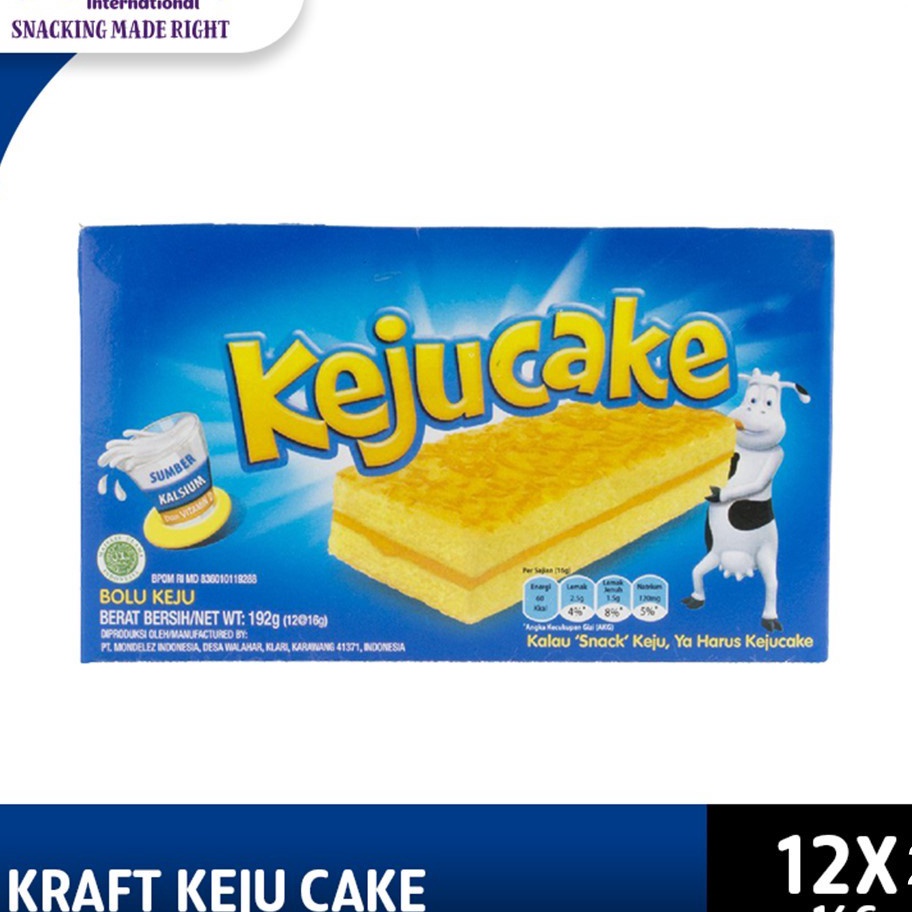 

1111 Kraft Keju Cake Bolu Box 12x16g Untuk Jajanan Sekolah twinpack