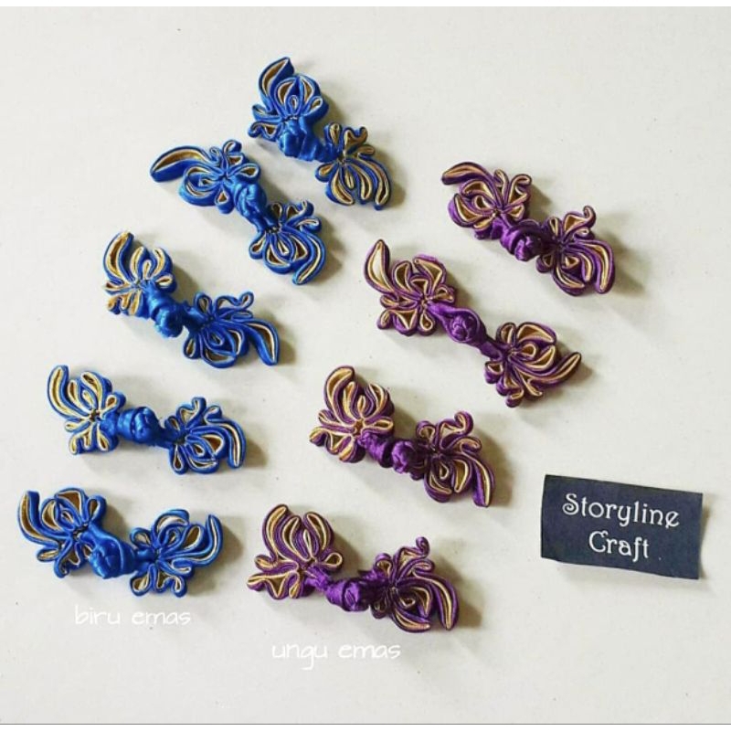 kancing shanghai model bunga pala / kancing shanghai besar / kancing imlek