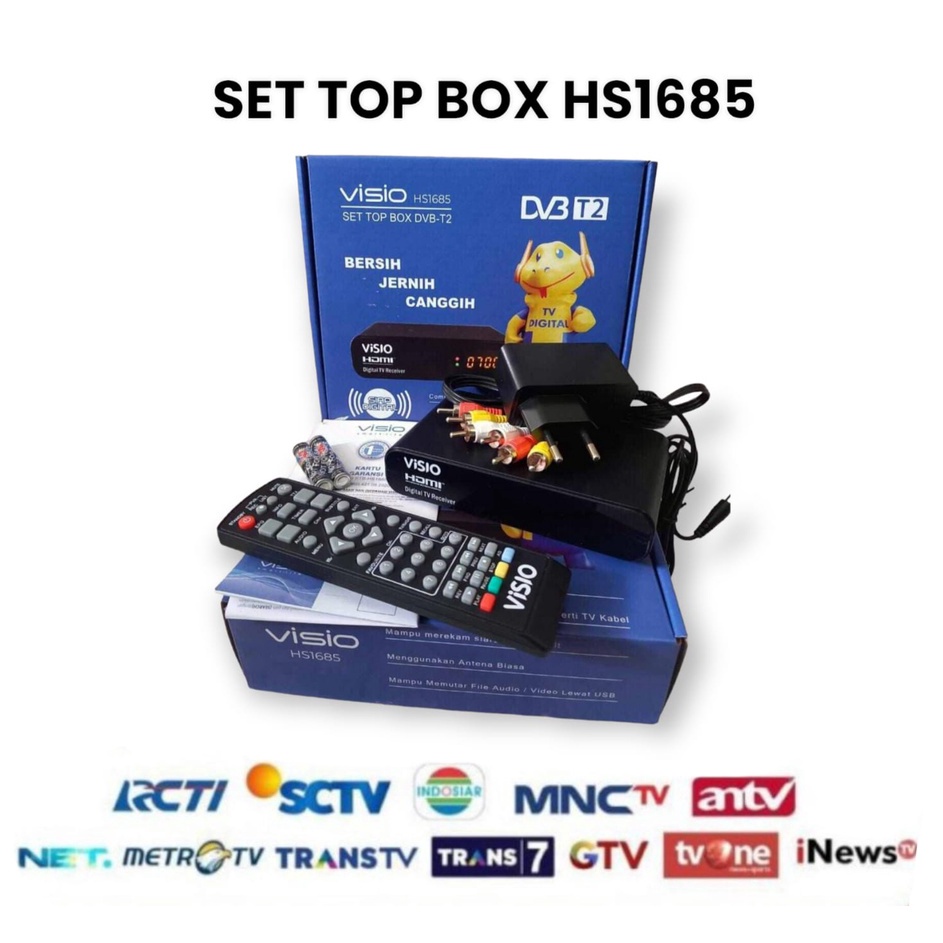 zi SET TOP BOX VISIO HS1685 DVBT2 DIGITAL TV