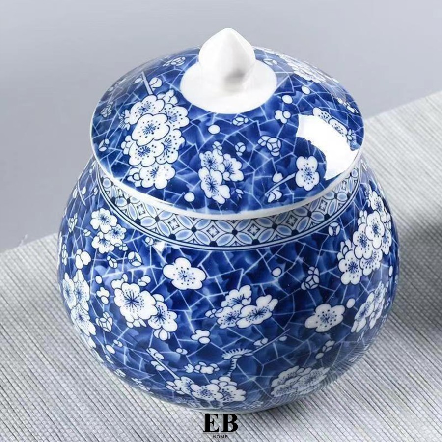 Tempat Daun Teh Kopi / Chinoiserie Tea Leaves Storage Jar 1032