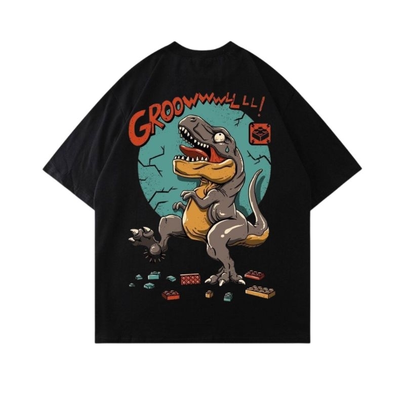 KATAGI T-Shirt Oversize Dino Kaos Oversize Dino Kaos Oversize Murah 24s Kaos Oversize Pria Dan Wanit