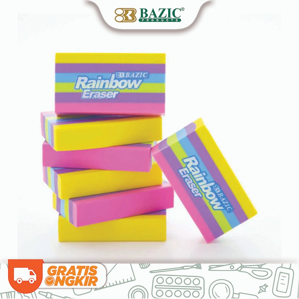 

Bazic Rainbow Eraser - Penghapus Besar Warna
