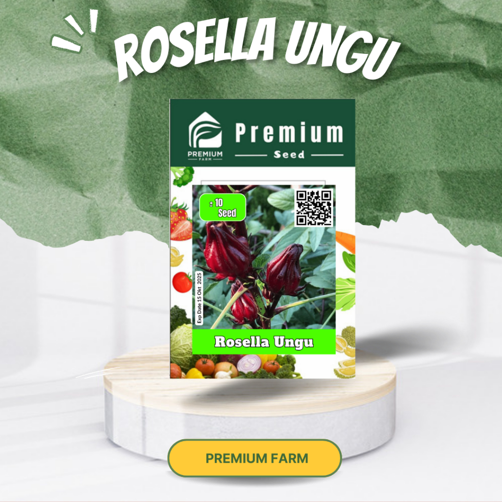 LMR Premium Farm - Benih Biji Rosella Ungu Tanaman Bunga Teh Rosella