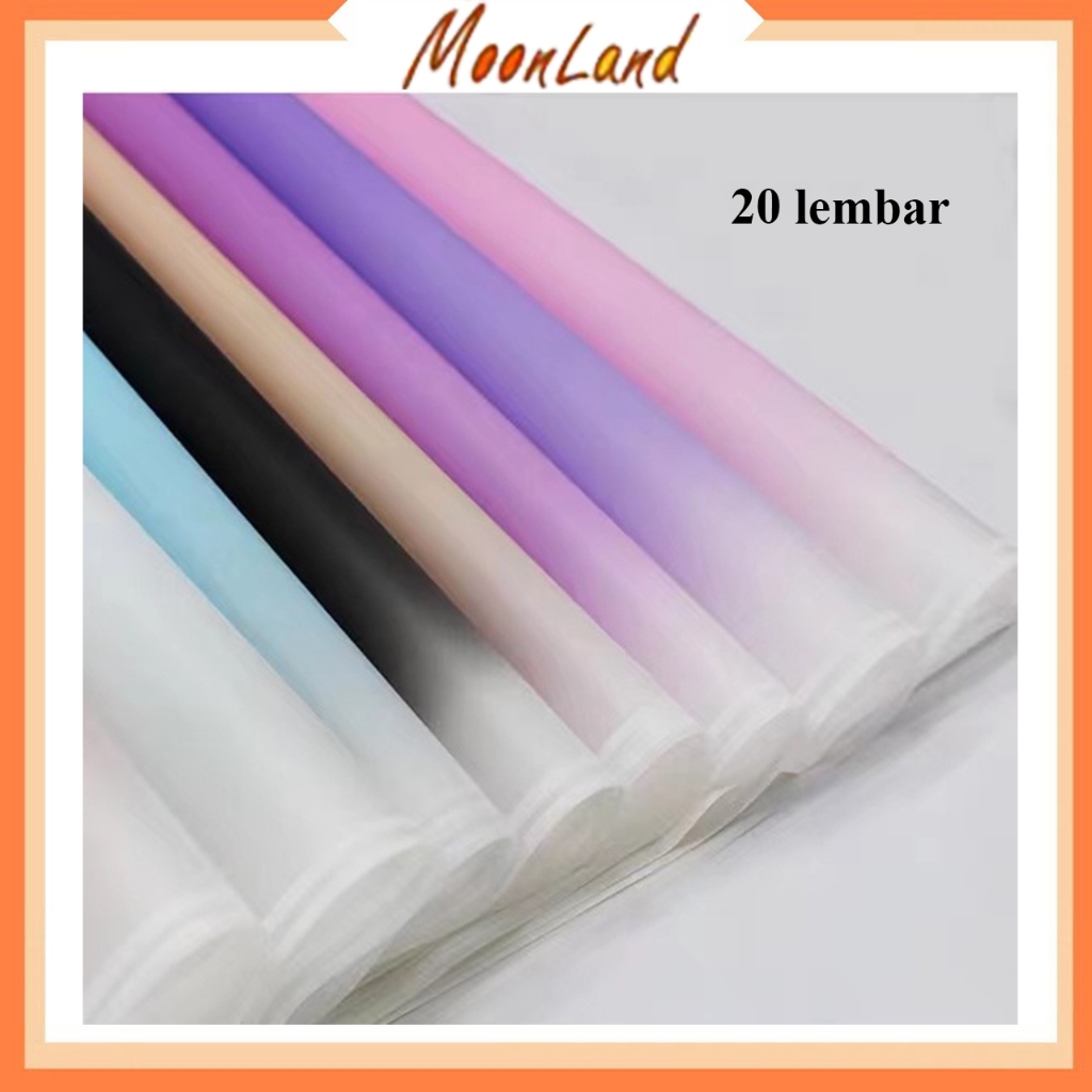 

20 LEMBAR FLOWER WRAPPING GRADIENT COLOR CELLOPHANE WATERPROOF KERTAS BUKET BUNGA FLOWER WRAP PERPACK KB6294