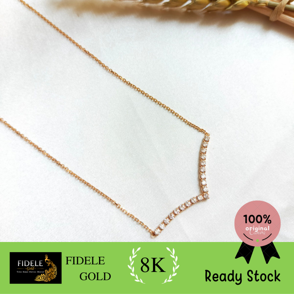 Kalung aurel lotus fashion kalung nagita emas asli serut 375 8k